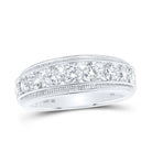 10K White Gold Round Diamond Mens Ring 2 Cttw - Splendid Jewellery