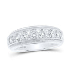 10K White Gold Round Diamond Mens Ring 2 Cttw - Splendid Jewellery