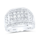 10K White Gold Round Diamond Mens Ring 3 Cttw - Splendid Jewellery