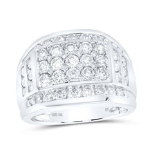 Load image into Gallery viewer, 10K White Gold Round Diamond Mens Ring 3 Cttw - Splendid Jewellery