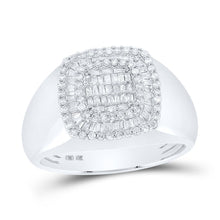 Load image into Gallery viewer, 10K White Gold Round Diamond Mens Ring 3/4 Cttw - Splendid Jewellery