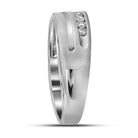 10K White Gold Round Diamond Men's Wedding Band Ring 1 Cttw - Splendid Jewellery