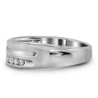 10K White Gold Round Diamond Men's Wedding Band Ring 1 Cttw - Splendid Jewellery