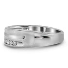 10K White Gold Round Diamond Men's Wedding Band Ring 1 Cttw - Splendid Jewellery