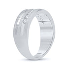 10K White Gold Round Diamond Men's Wedding Band Ring 1/2 Cttw - Splendid Jewellery