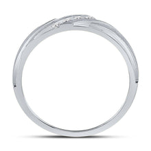 Load image into Gallery viewer, 10K White Gold Round Diamond Men's Wedding Channel Set Band Ring 1/6 Cttw - Splendid Jewellery