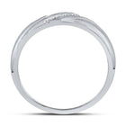 10K White Gold Round Diamond Men's Wedding Channel Set Band Ring 1/6 Cttw - Splendid Jewellery