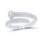 10K White Gold Round Diamond Nail Ring 1/2 Cttw - Splendid Jewellery