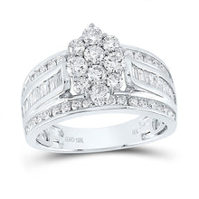 Load image into Gallery viewer, 10K White Gold Round Diamond Ring 1 1/2 Cttw - Splendid Jewellery