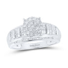 10K White Gold Round Diamond Ring 1/2 Cttw - Splendid Jewellery