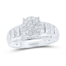 Load image into Gallery viewer, 10K White Gold Round Diamond Ring 1/2 Cttw - Splendid Jewellery