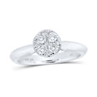 10K White Gold Round Diamond Ring 1/2 Cttw - Splendid Jewellery
