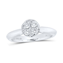 Load image into Gallery viewer, 10K White Gold Round Diamond Ring 1/2 Cttw - Splendid Jewellery