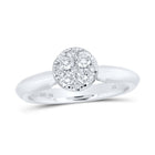 10K White Gold Round Diamond Ring 1/2 Cttw - Splendid Jewellery