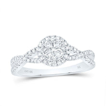 Load image into Gallery viewer, 10K White Gold Round Diamond Ring 1/2 Cttw - Splendid Jewellery