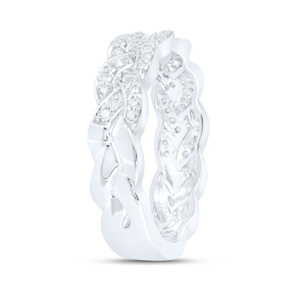 10K White Gold Round Diamond Ring 1/3 Cttw - Splendid Jewellery