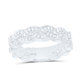 10K White Gold Round Diamond Ring 1/3 Cttw - Splendid Jewellery
