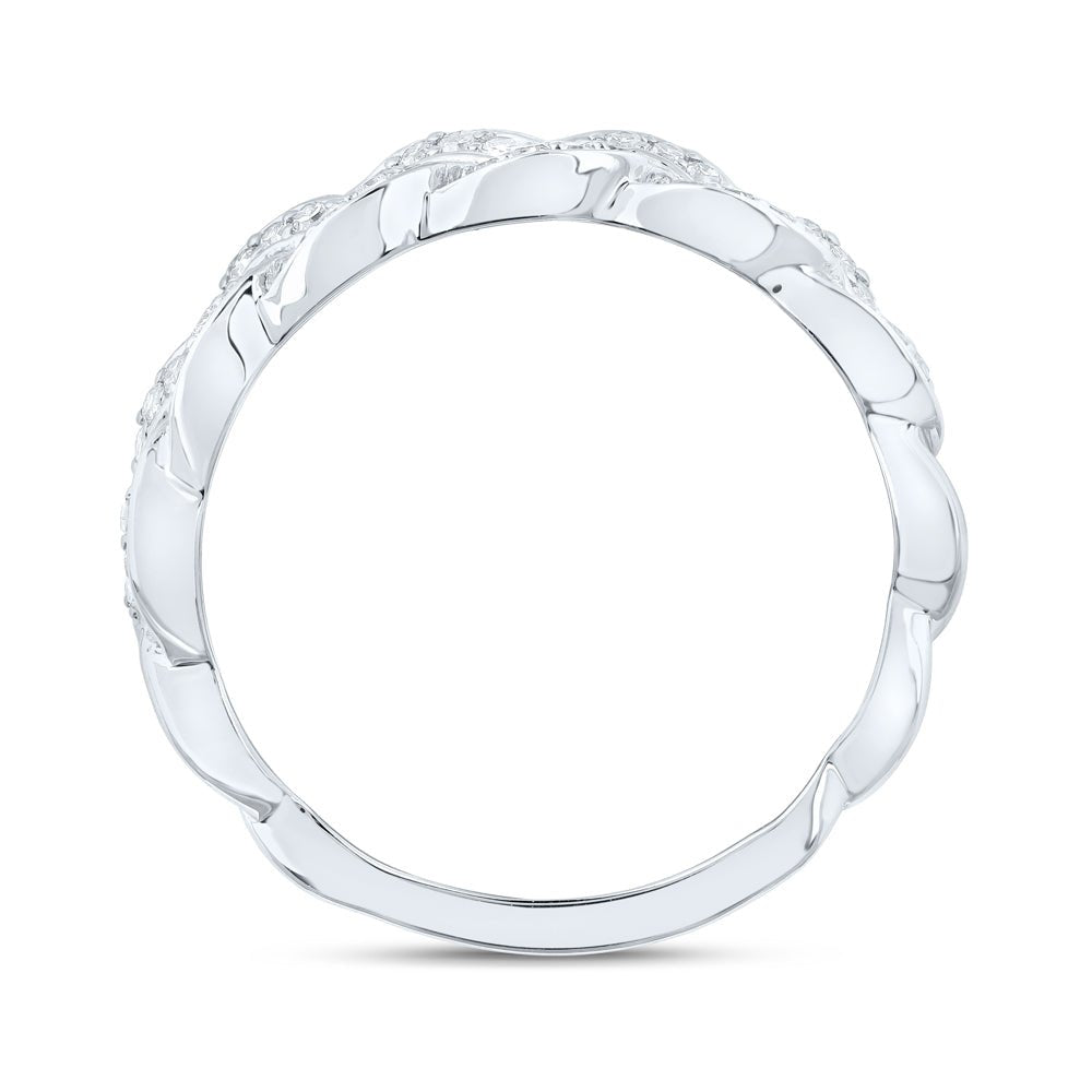 10K White Gold Round Diamond Ring 1/3 Cttw - Splendid Jewellery