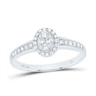 10K White Gold Round Diamond Ring 1/4 Cttw - Splendid Jewellery