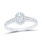10K White Gold Round Diamond Ring 1/4 Cttw - Splendid Jewellery
