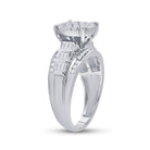 10K White Gold Round Diamond Ring 7/8 Cttw - Splendid Jewellery