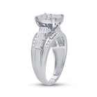 10K White Gold Round Diamond Ring 7/8 Cttw - Splendid Jewellery