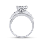 10K White Gold Round Diamond Ring 7/8 Cttw - Splendid Jewellery
