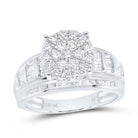 10K White Gold Round Diamond Ring 7/8 Cttw - Splendid Jewellery