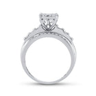 10K White Gold Round Diamond Women's Cluster Bridal Wedding Engagement Ring 1/2 Cttw - Splendid Jewellery