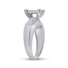 Load image into Gallery viewer, 10K White Gold Round Diamond Women's Cluster Bridal Wedding Engagement Ring 1/2 Cttw - Splendid Jewellery