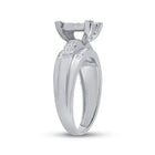 10K White Gold Round Diamond Women's Cluster Bridal Wedding Engagement Ring 1/2 Cttw - Splendid Jewellery