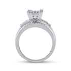 10K White Gold Round Diamond Women's Cluster Bridal Wedding Engagement Ring 1/2 Cttw - Splendid Jewellery