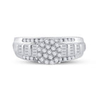 10K White Gold Round Diamond Women's Cluster Bridal Wedding Engagement Ring 1/2 Cttw - Splendid Jewellery