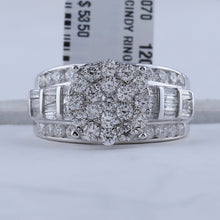 Load image into Gallery viewer, 10K White Gold Round Diamond Women's Cluster Bridal Wedding Engagement Ring 2 Cttw - Splendid Jewellery