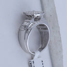 10K White Gold Round Diamond Women's Cluster Bridal Wedding Engagement Ring 2 Cttw - Splendid Jewellery