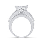 10K White Gold Round Diamond Women's Cluster Bridal Wedding Engagement Ring 2 Cttw - Splendid Jewellery