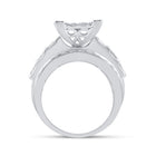 10K White Gold Round Diamond Women's Cluster Bridal Wedding Engagement Ring 2 Cttw - Splendid Jewellery