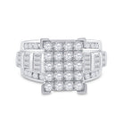 10K White Gold Round Diamond Women's Cluster Bridal Wedding Engagement Ring 2 Cttw - Splendid Jewellery
