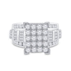 10K White Gold Round Diamond Women's Cluster Bridal Wedding Engagement Ring 2 Cttw - Splendid Jewellery