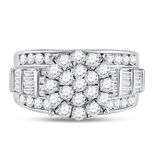 Load image into Gallery viewer, 10K White Gold Round Diamond Women's Cluster Bridal Wedding Engagement Ring 2 Cttw - Splendid Jewellery