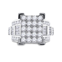 Load image into Gallery viewer, 10K White Gold Round Diamond Women's Cluster Bridal Wedding Engagement Ring 3 Cttw - Splendid Jewellery
