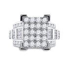 10K White Gold Round Diamond Women's Cluster Bridal Wedding Engagement Ring 3 Cttw - Splendid Jewellery