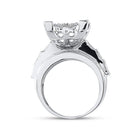 10K White Gold Round Diamond Women's Cluster Bridal Wedding Engagement Ring 3 Cttw - Splendid Jewellery