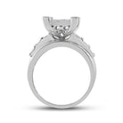 10K White Gold Round Diamond Women's Cluster Bridal Wedding Engagement Ring 7/8 Cttw - Splendid Jewellery