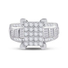 10K White Gold Round Diamond Women's Cluster Bridal Wedding Engagement Ring 7/8 Cttw - Splendid Jewellery