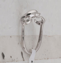 Load image into Gallery viewer, 10K White Gold Round Diamond Women's Dolphin Ring 1/20 Cttw - Splendid Jewellery