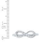 10K White Gold Round Diamond Women's Infinity Band Ring 1/20 Cttw - Splendid Jewellery