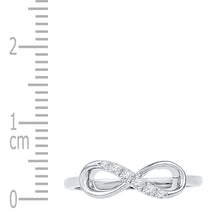 Load image into Gallery viewer, 10K White Gold Round Diamond Women's Infinity Band Ring 1/20 Cttw - Splendid Jewellery