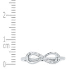 10K White Gold Round Diamond Women's Infinity Band Ring 1/20 Cttw - Splendid Jewellery