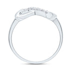 10K White Gold Round Diamond Women's Infinity Band Ring 1/20 Cttw - Splendid Jewellery